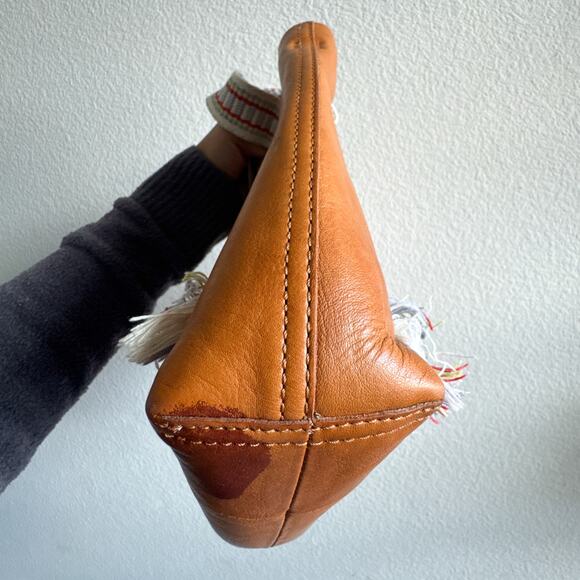 Madewell Leather Mini Transport Tote Woven Handles Tan (No Strap) - Picture 6 of 13